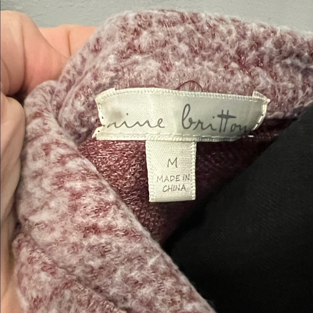 Nine Britton Dusty Rose Quarter-Zip Sweatshirt Stitch Fix - Picture 2 of 5